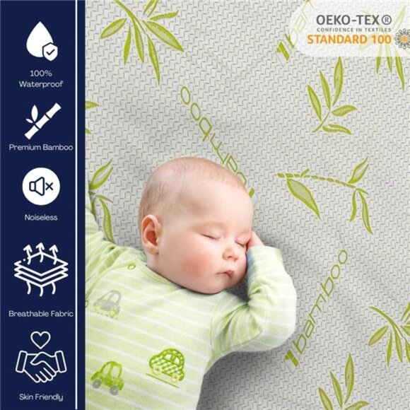 Mattress Protector with Zipper - 100% Waterproof Queen Size Cooling - Picture 3 of 7